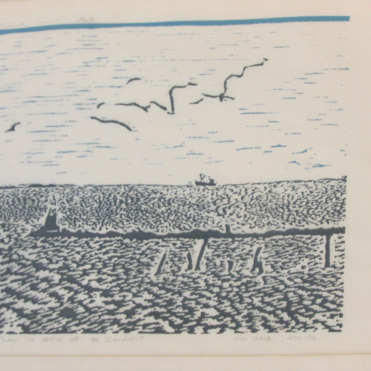 'The Outlaw in Back of the Island' Woodblock Print