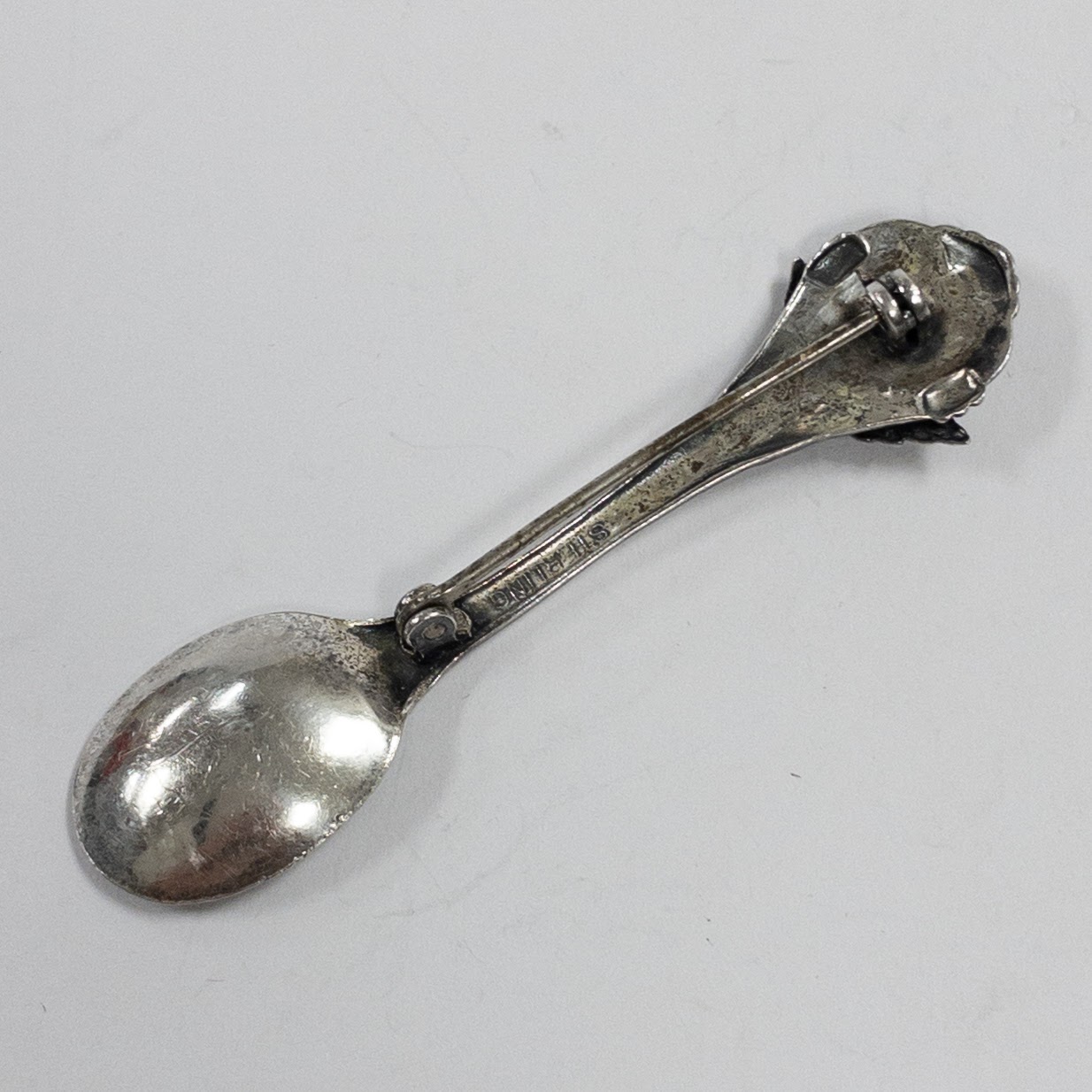 Sterling Silver Spoon Brooch