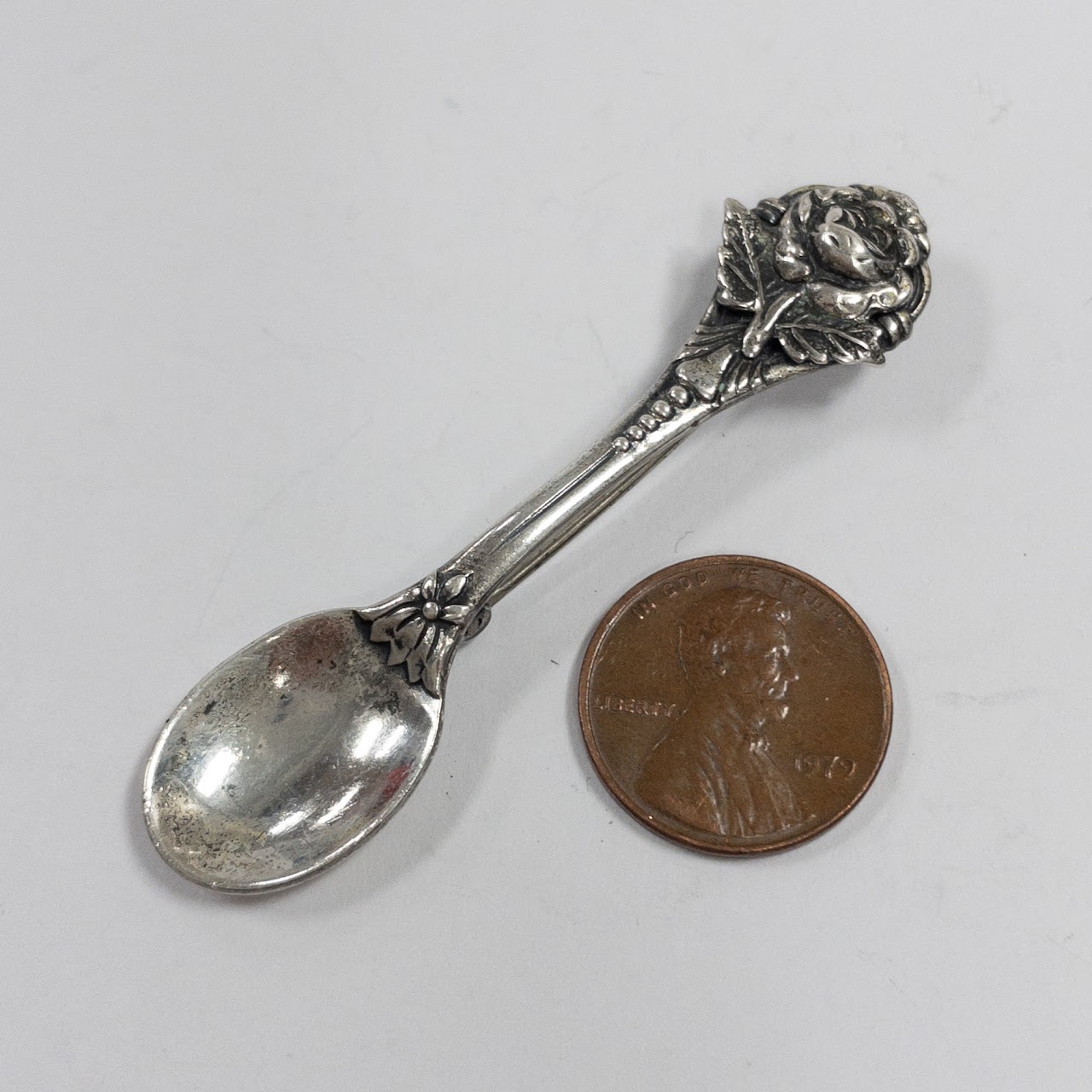 Sterling Silver Spoon Brooch