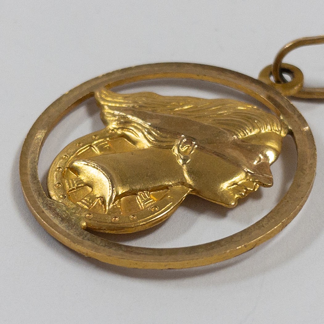 18K Gold Goddess Fortuna Pendant