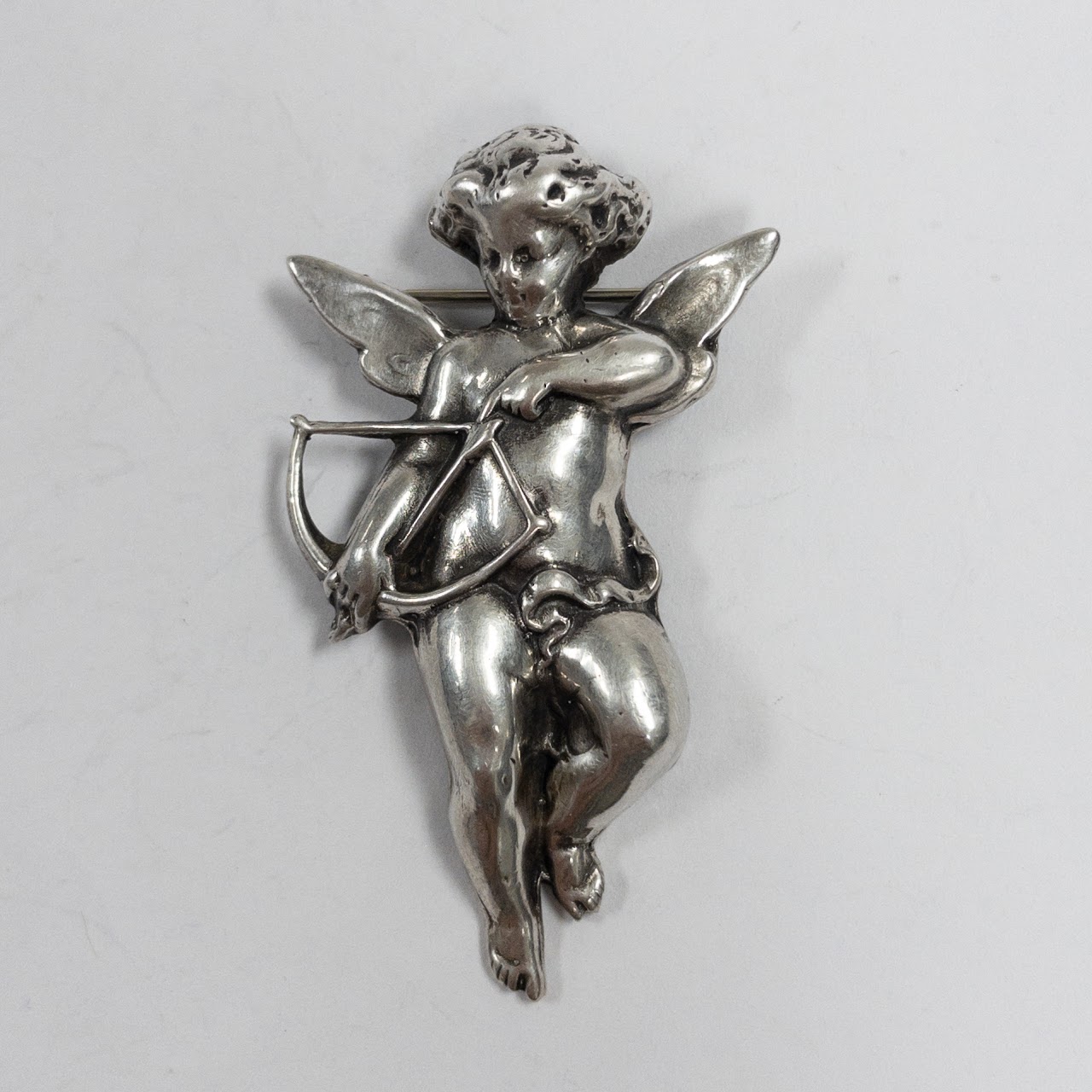 Sterling Silver Cherub Brooch Lot