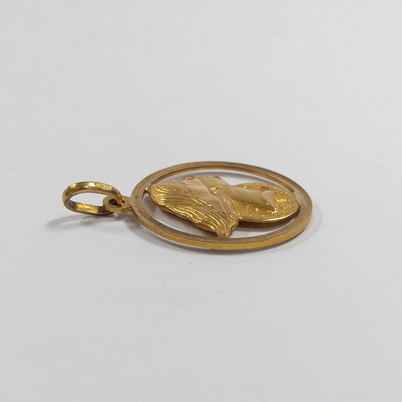 18K Gold Goddess Fortuna Pendant