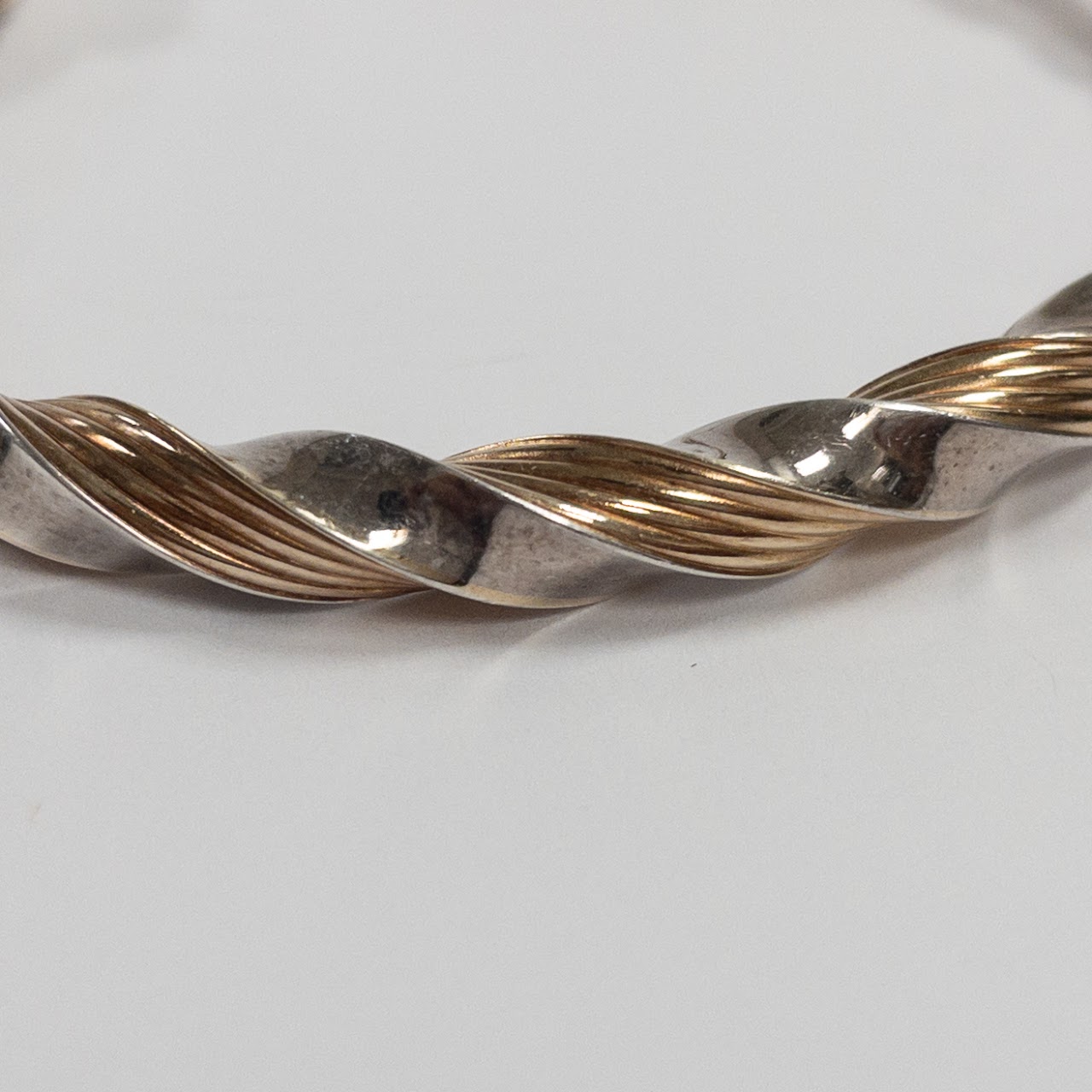 14K Gold, Sterling Silver & Pearl Cuff Bracelet