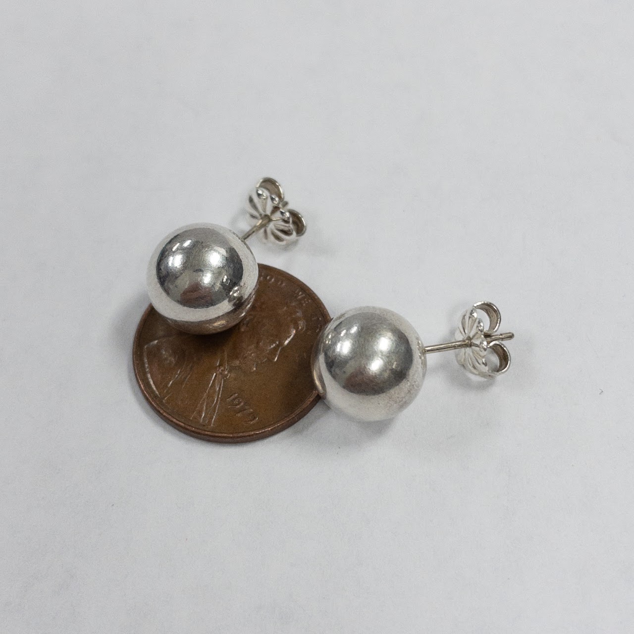 Tiffany & Co. Sterling Silver Ball Stud Earrings