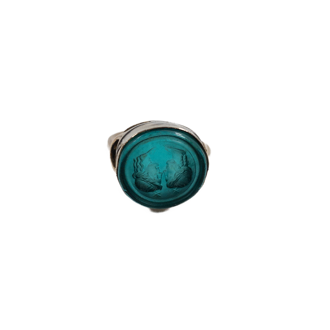 9K Gold Carved Intaglio Ring