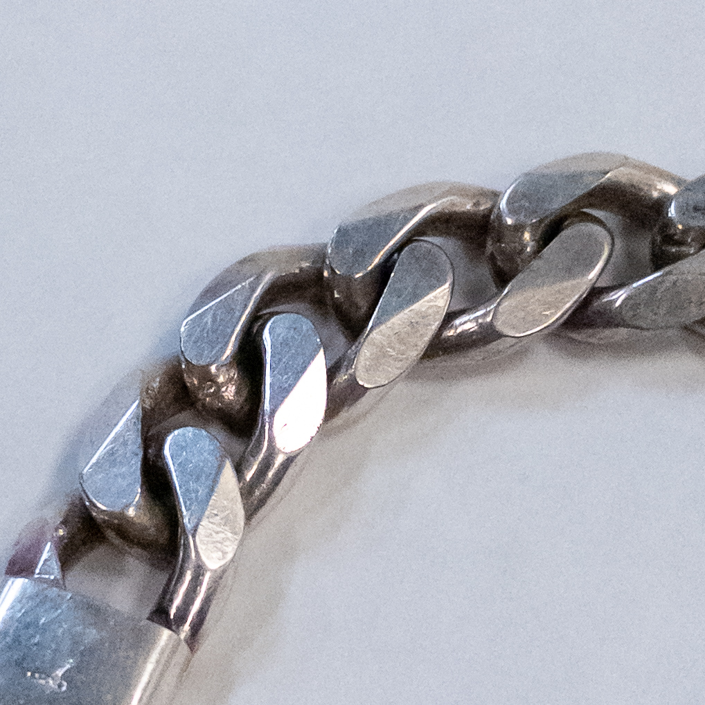 Sterling Silver Heavy ID Bracelet