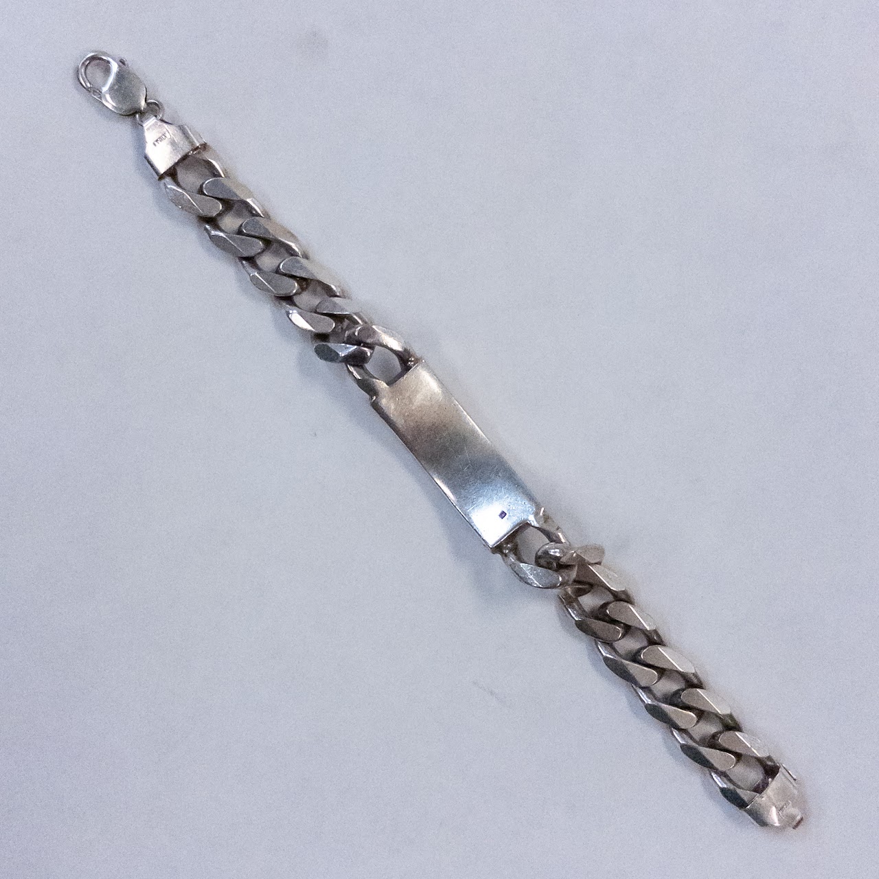 Sterling Silver Heavy ID Bracelet