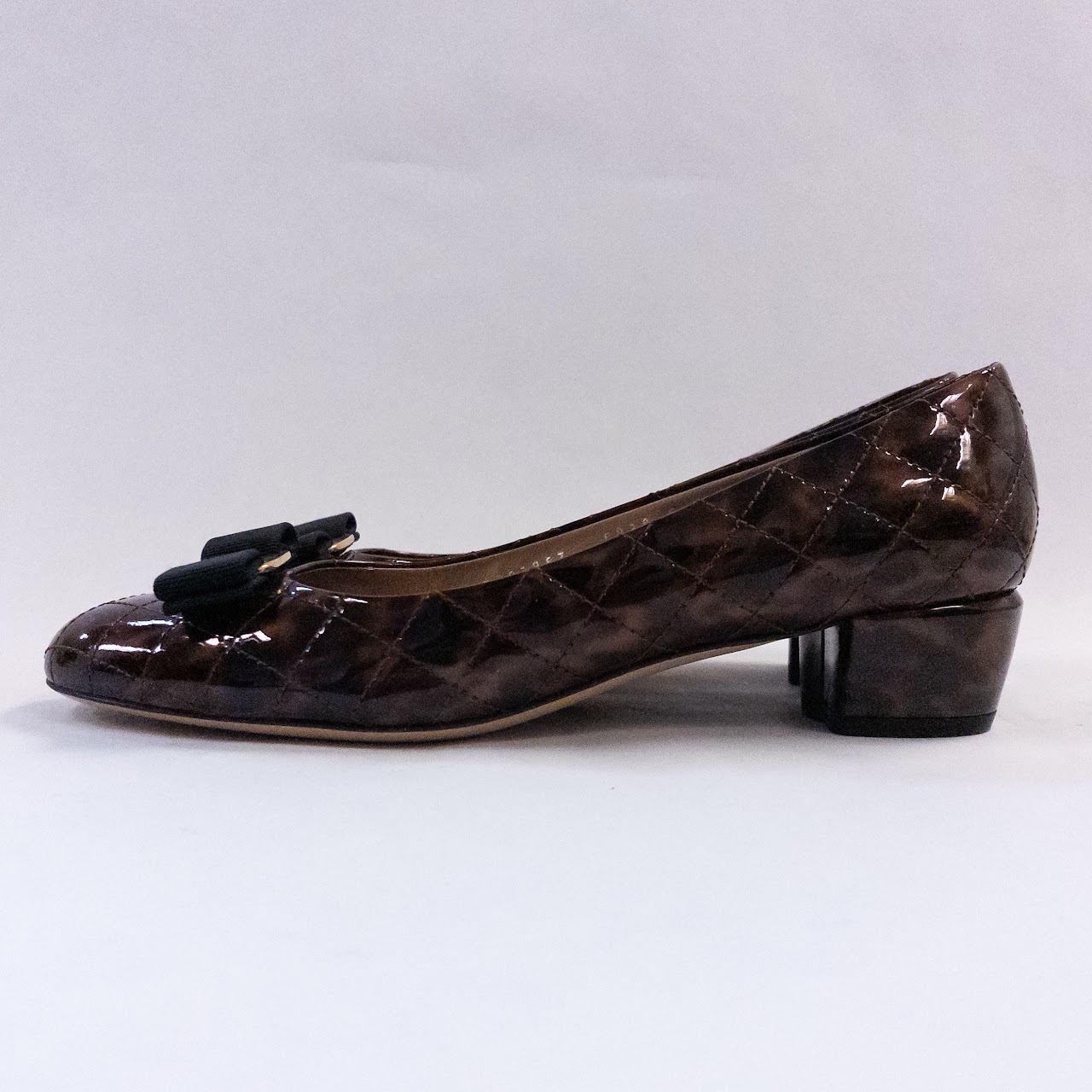 Salvatore Ferragamo Vara Quilted Tortoise Shell Pumps NEW