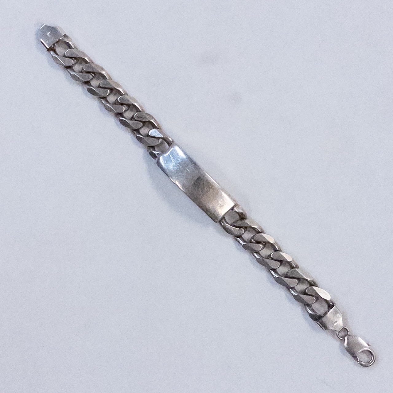 Sterling Silver Heavy ID Bracelet