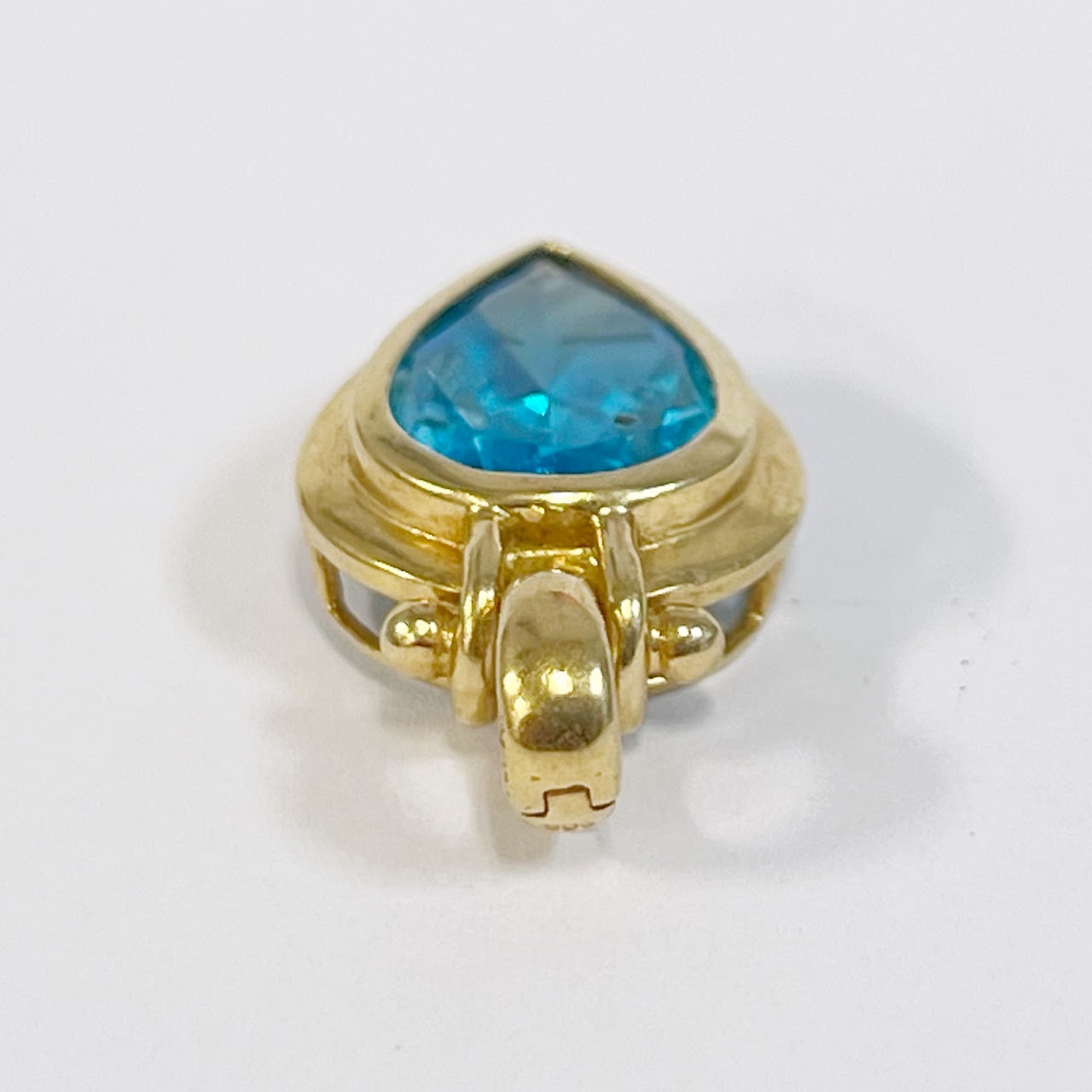 14K Gold and Aquamarine Pendant