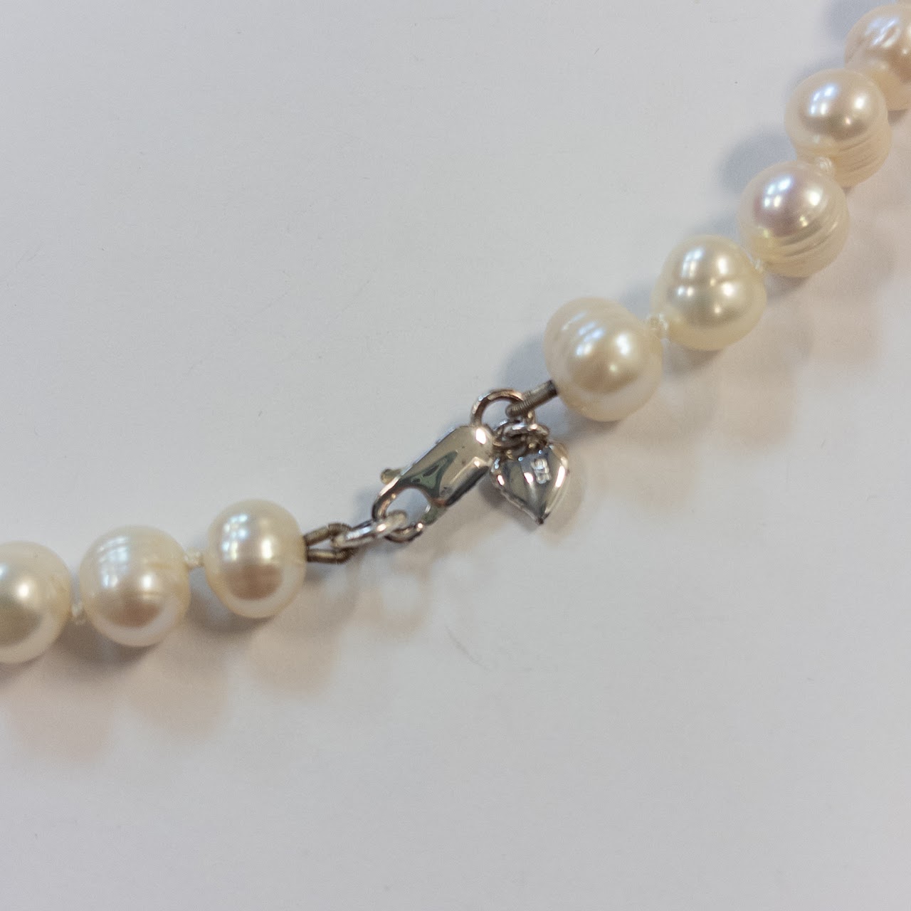 Carolee Banded Baroque Freshwater Pearl and Sterling Silver Strand Necklace