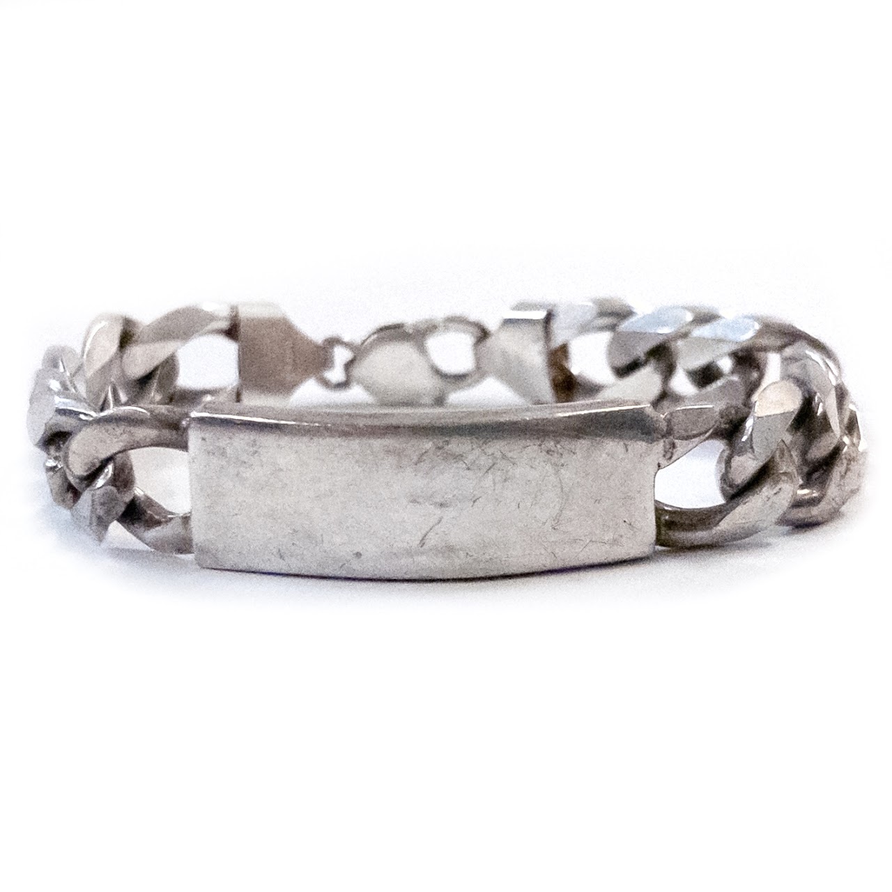 Sterling Silver Heavy ID Bracelet