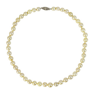 Pearl and 14K White Gold Strand Necklace