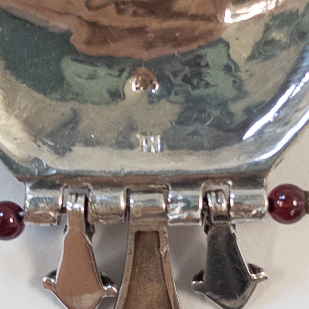 Sterling Silver, Garnet and Carnelian Pendant Necklace