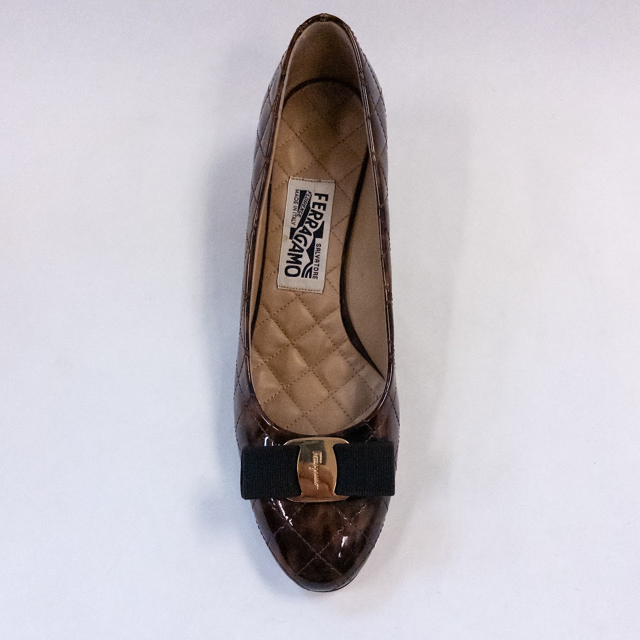 Salvatore Ferragamo Vara Quilted Tortoise Shell Pumps NEW