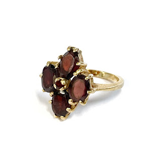 14K Gold and Garnet Ring