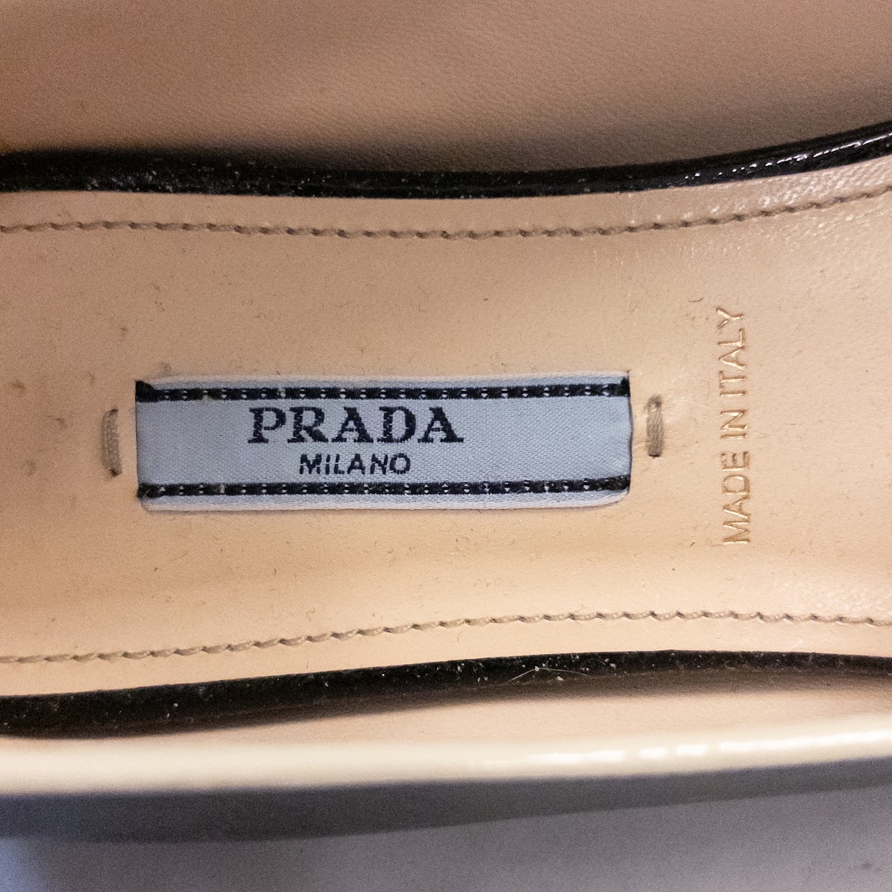 Prada Saffiano Leather Smoking Slippers