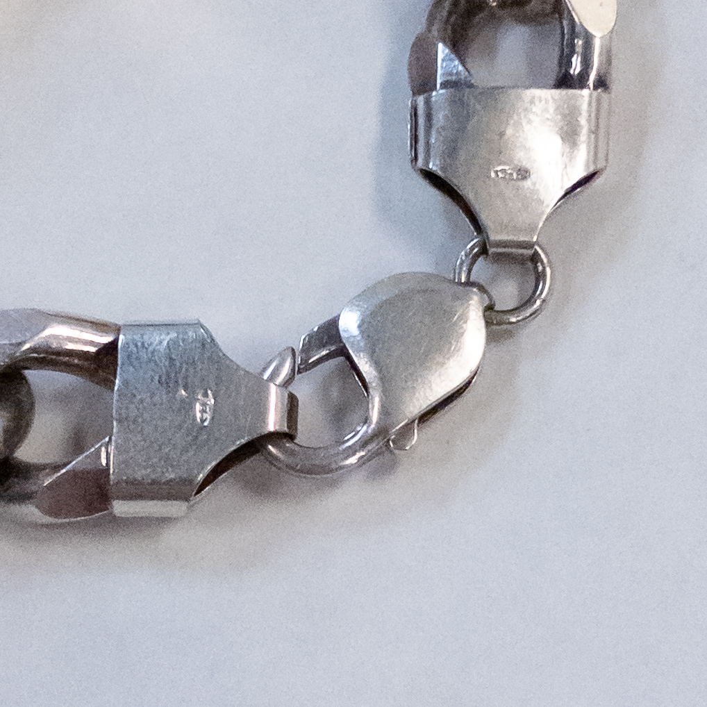 Sterling Silver Heavy ID Bracelet