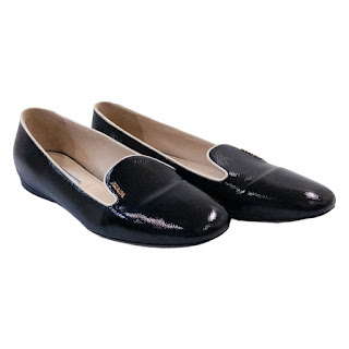 Prada Saffiano Leather Smoking Slippers