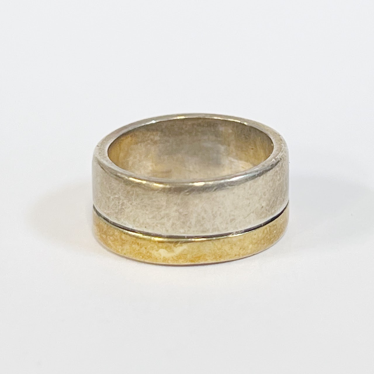 Sterling Silver and 14K Gold Band