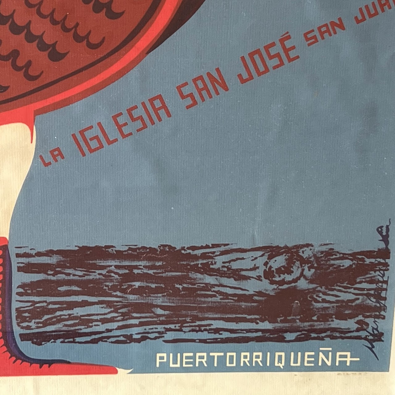 Manuel García Fonteboa Puerto Rico Center of Popular Arts Silkscreen Print