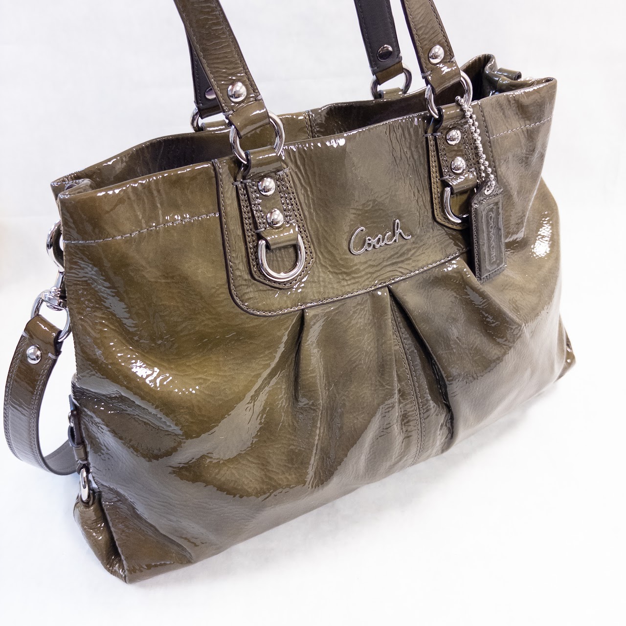 Ciach Patent Leather Carryall Convertible Shoulder Bag