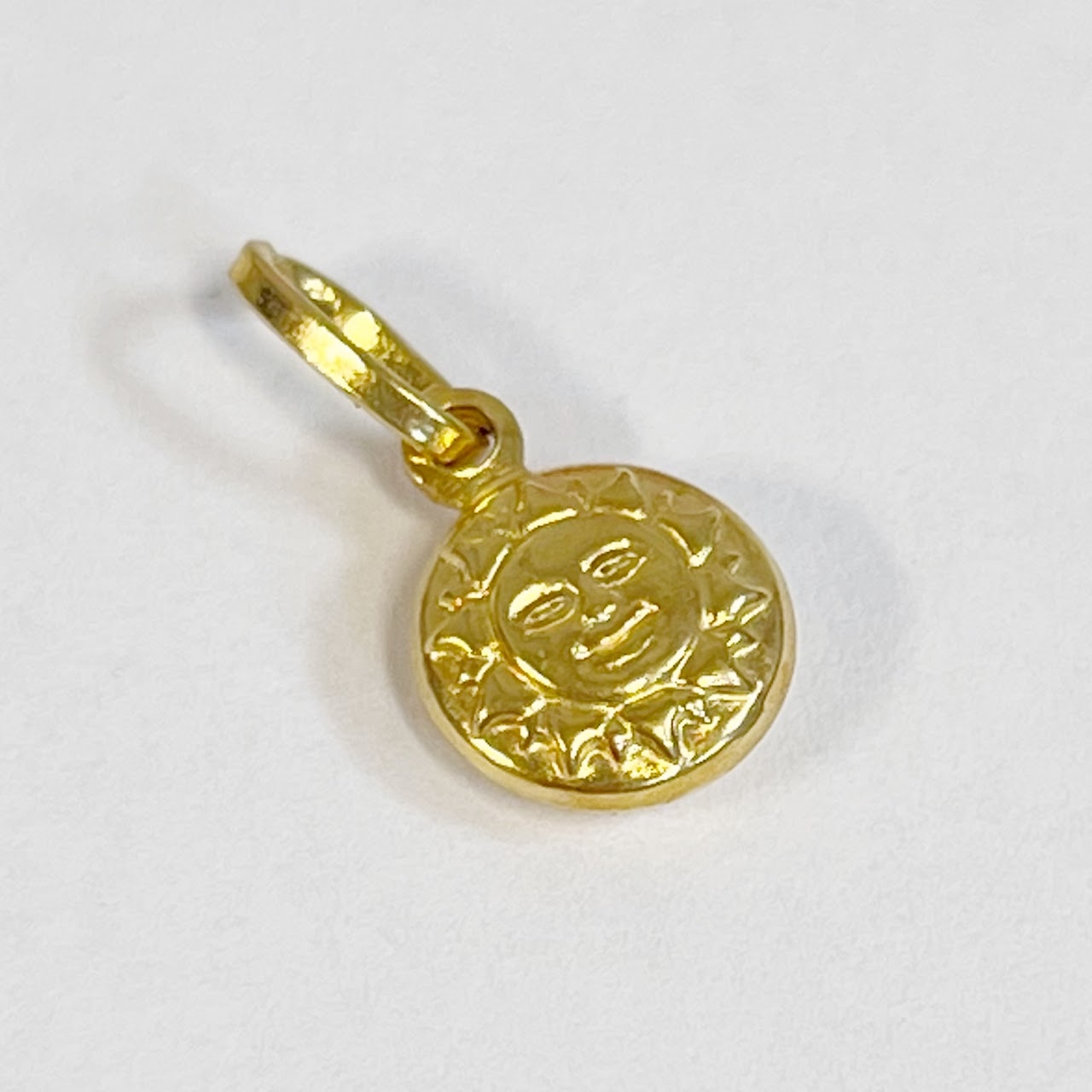 18K Gold Sun Ray Pendant