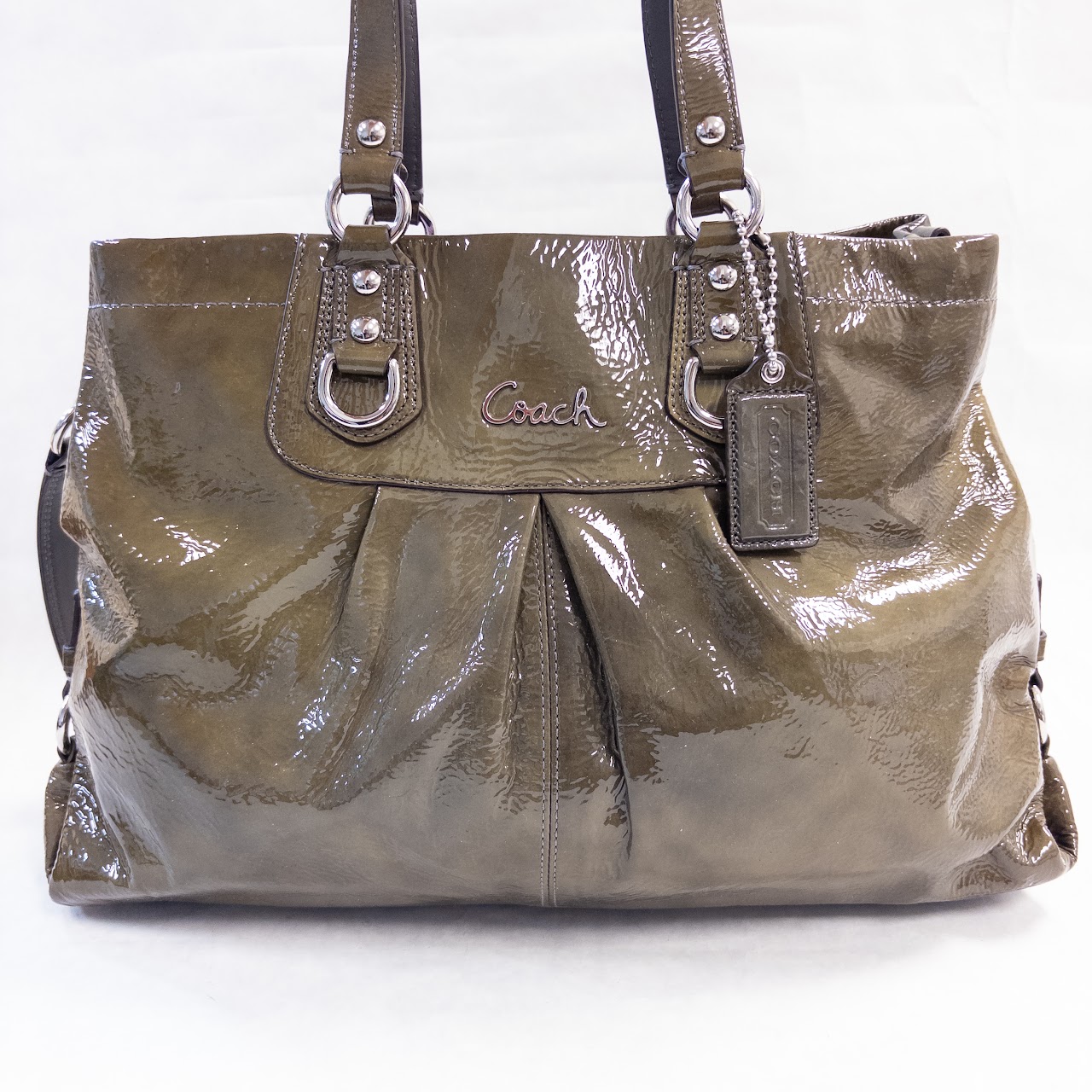 Ciach Patent Leather Carryall Convertible Shoulder Bag