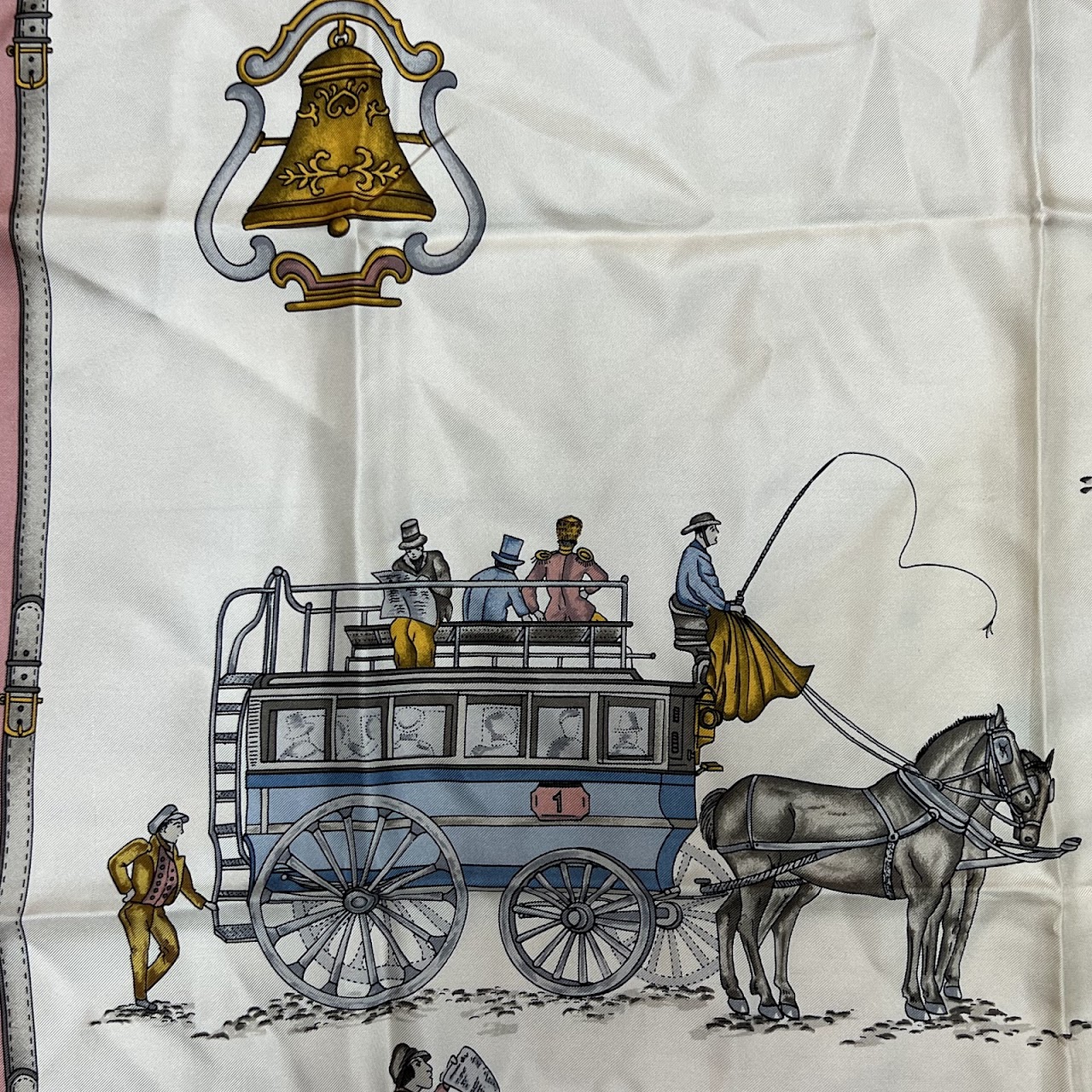 Céline Victorian Stagecoach Vintage Silk Scarf