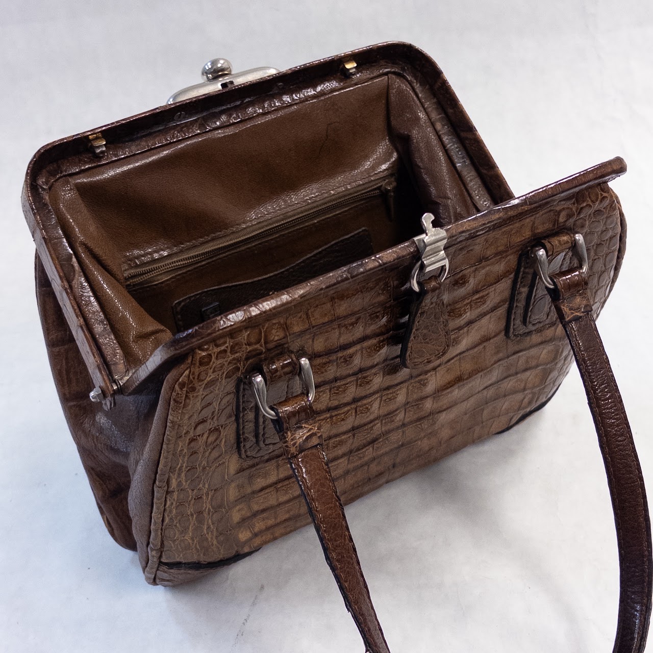 Jaguar Brand Vintage Alligator Frame Bag