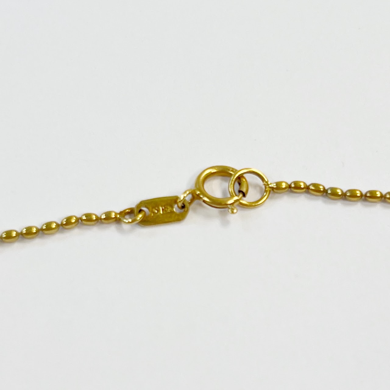 18K Gold Necklace with Three Pendants