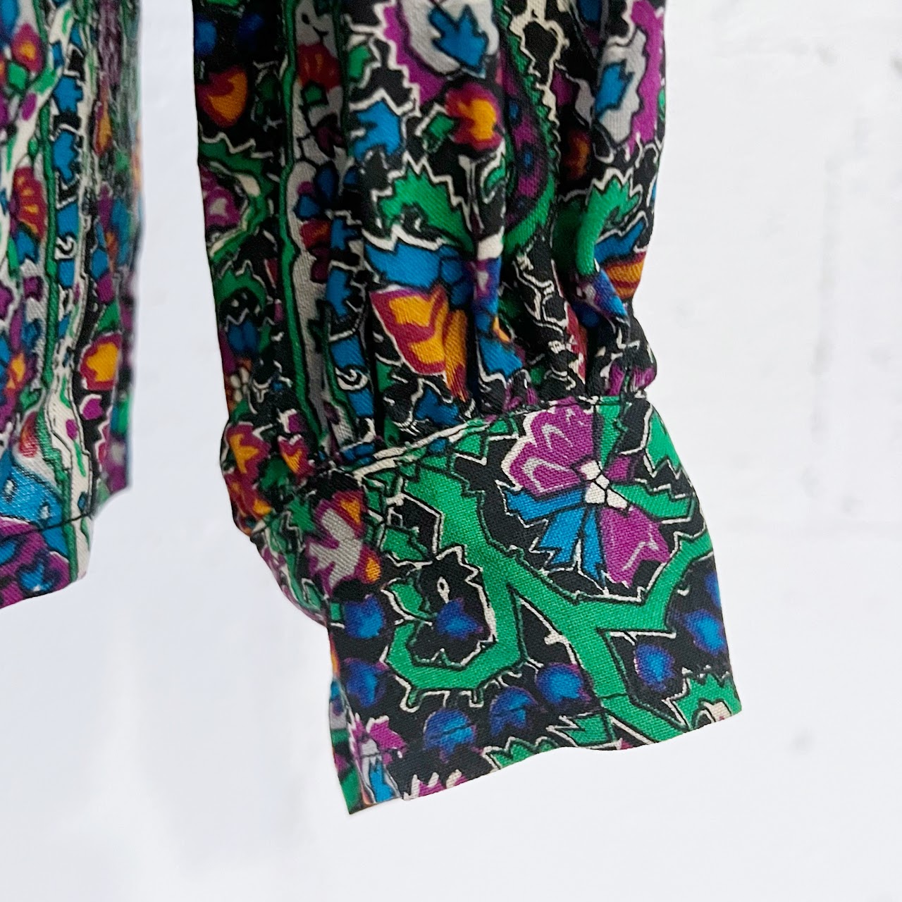 Saint Laurent Rive Gauche Vintage Floral Paisley Blouse