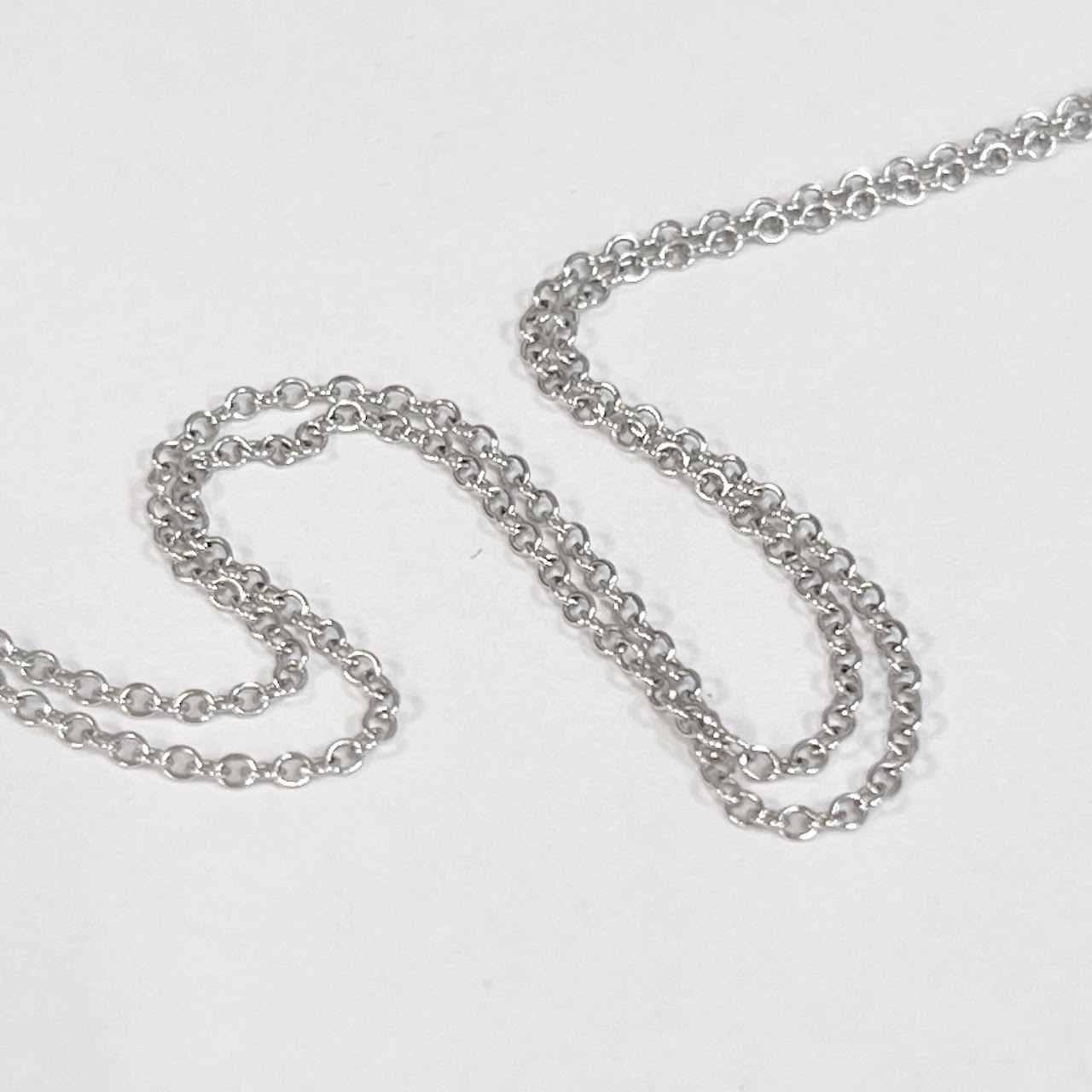 14K White Gold and Diamond Necklace and Earring Suite