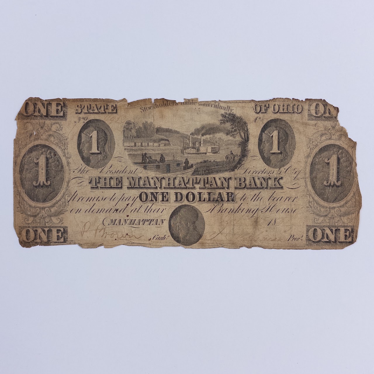 Two Antique Paper Dollar Certificates