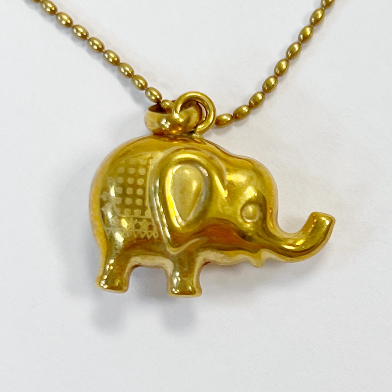 18K Gold Necklace with Three Pendants