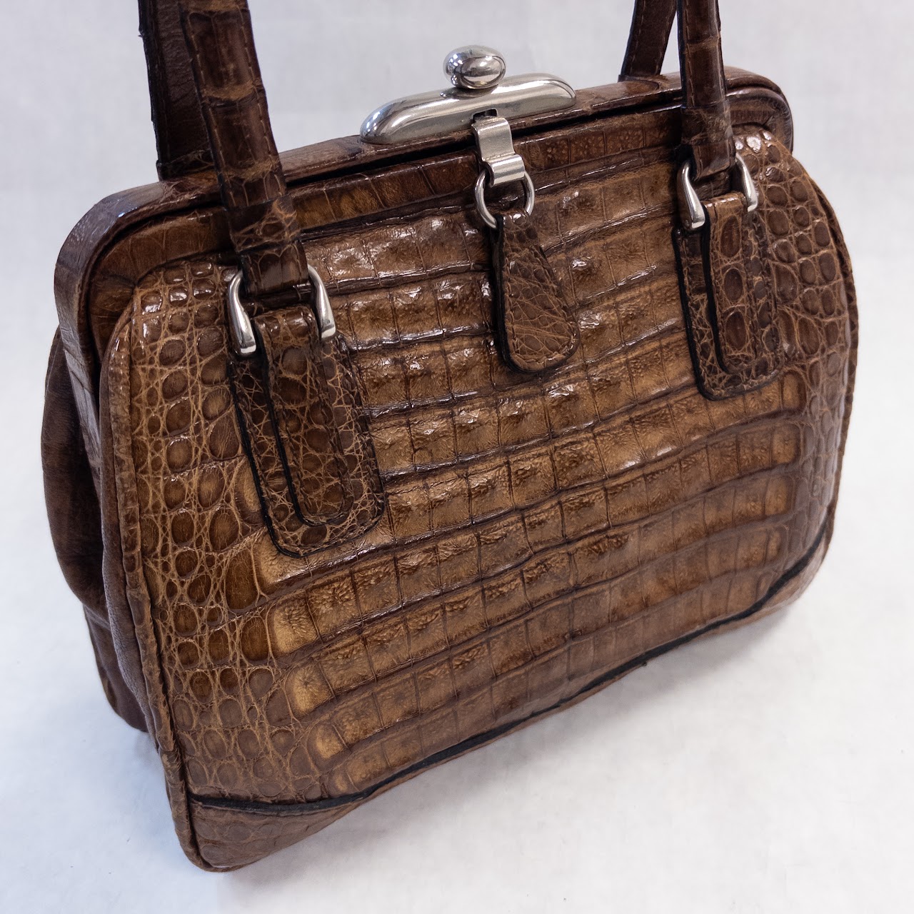 Jaguar Brand Vintage Alligator Frame Bag