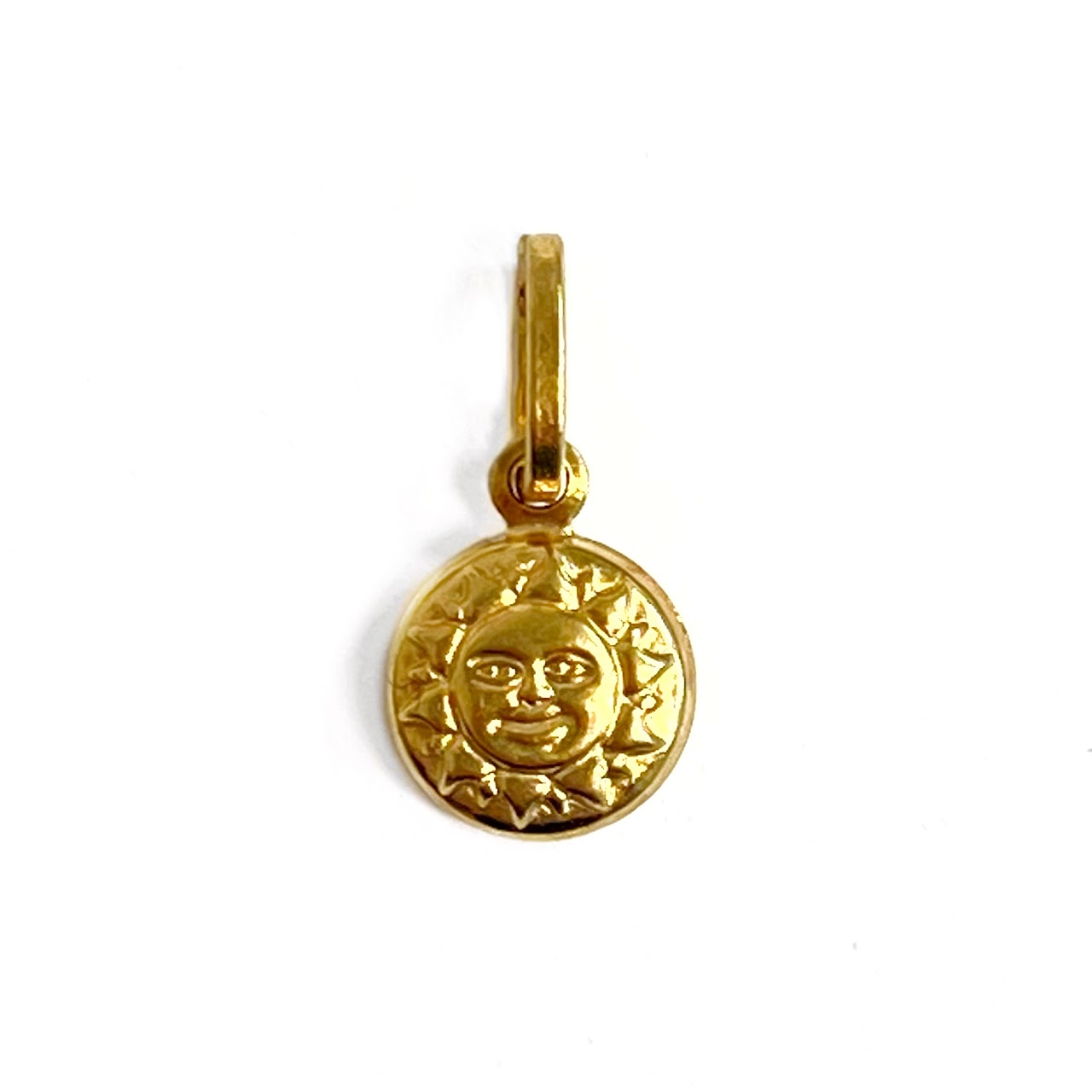 18K Gold Sun Ray Pendant