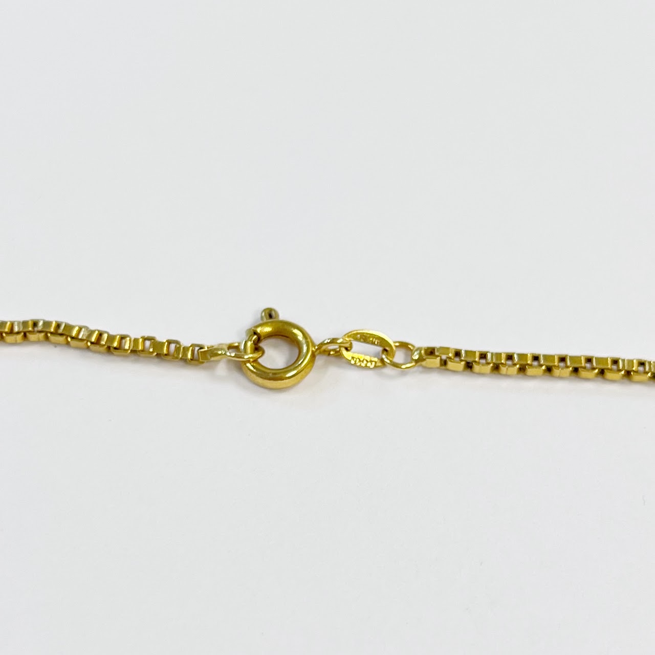 18K Gold Box Chain Necklace