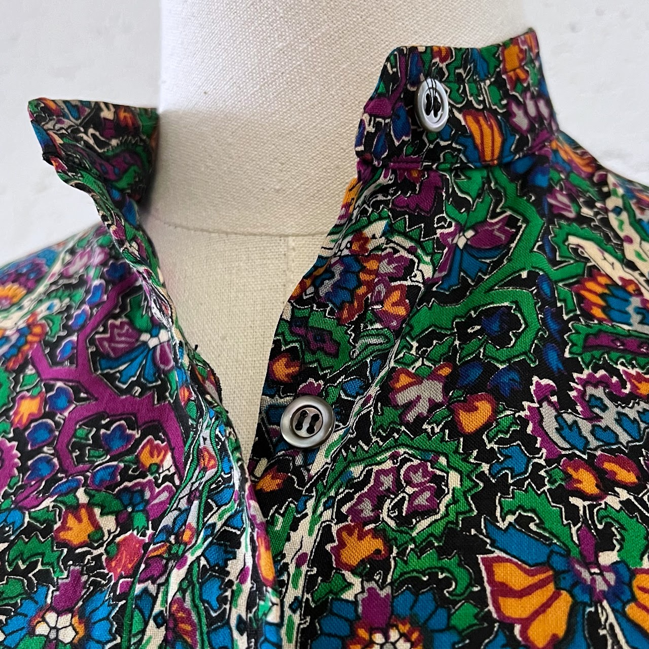 Saint Laurent Rive Gauche Vintage Floral Paisley Blouse