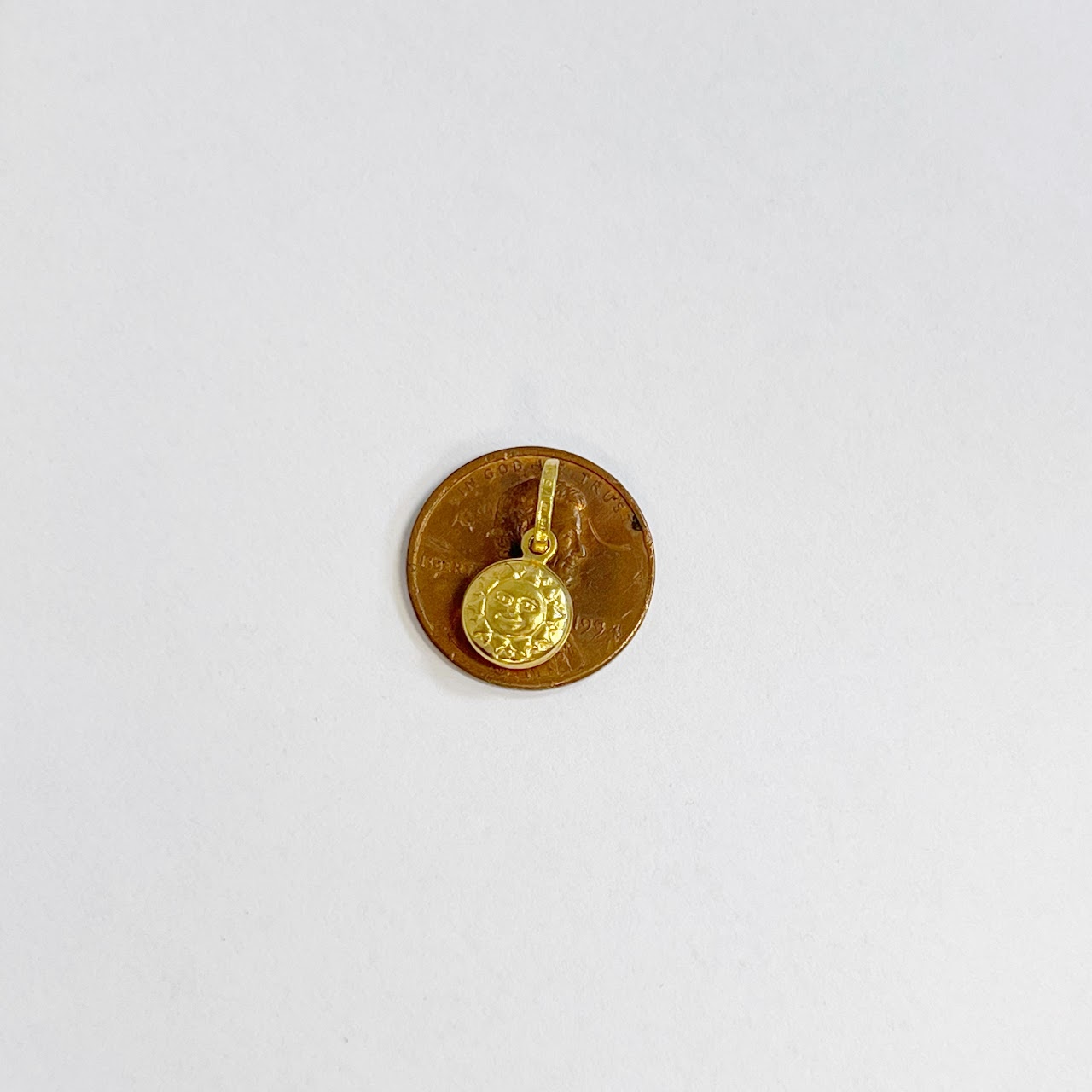 18K Gold Sun Ray Pendant