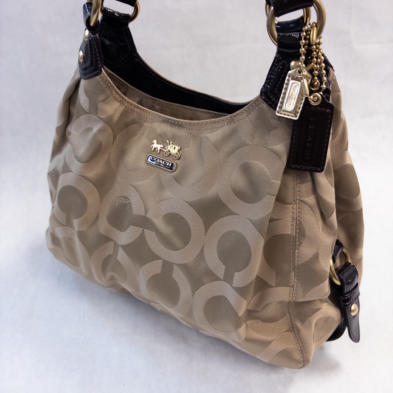 Coach Madison Op Art Jacquard Hobo Bag