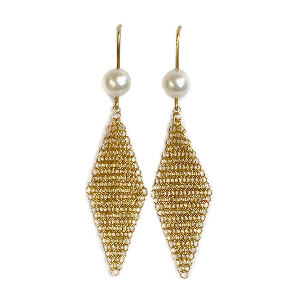 18K Gold Elsa Peretti for Tiffany & Co.Mesh Chandelier Earrings