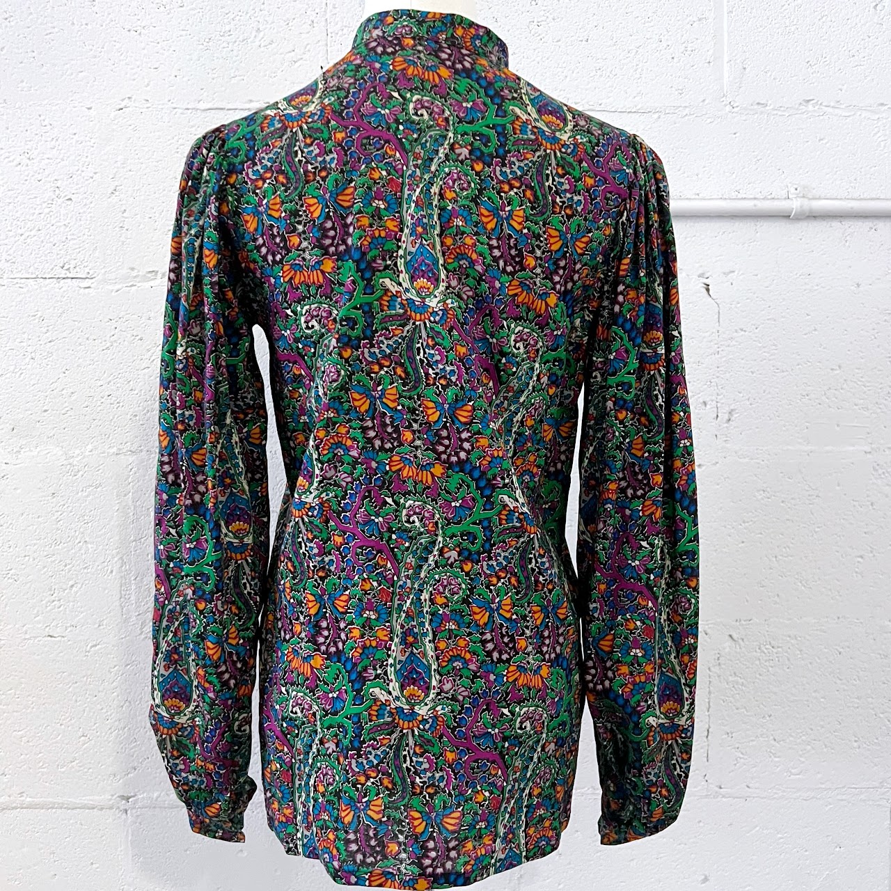 Saint Laurent Rive Gauche Vintage Floral Paisley Blouse