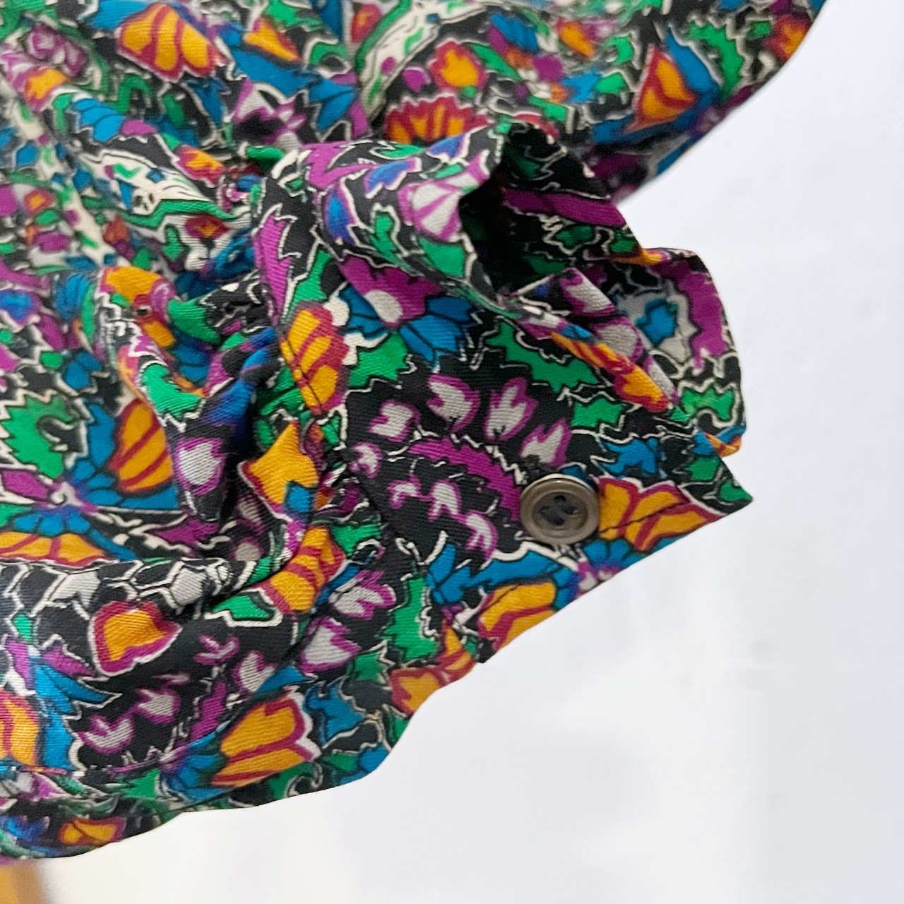 Saint Laurent Rive Gauche Vintage Floral Paisley Blouse