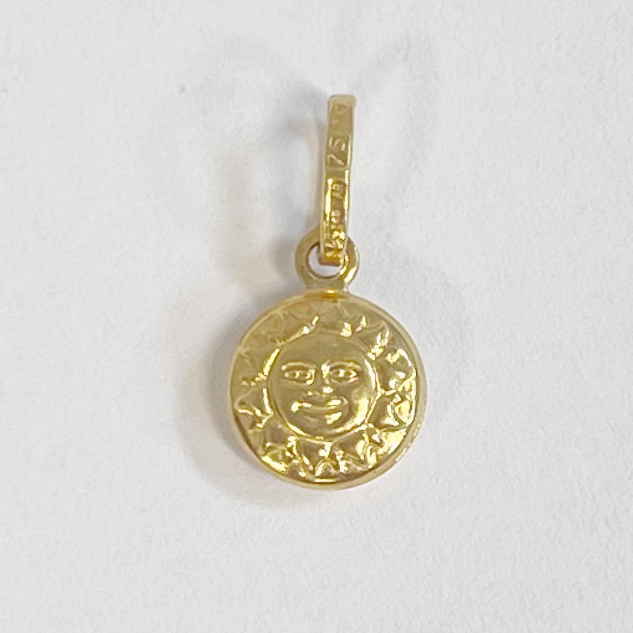 18K Gold Sun Ray Pendant