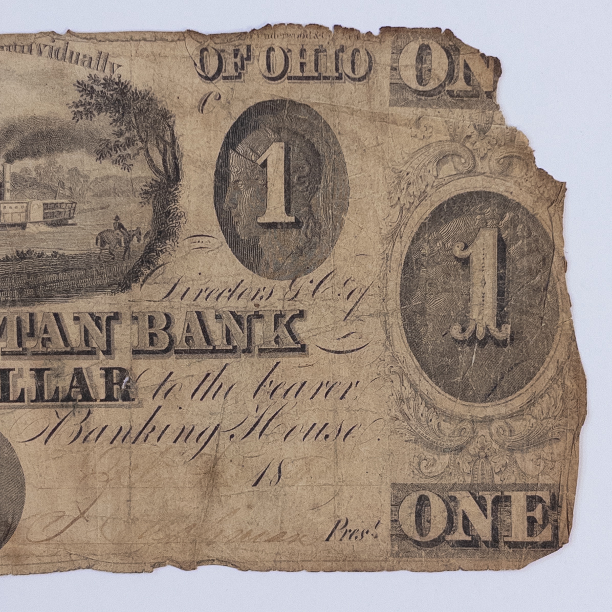 Two Antique Paper Dollar Certificates