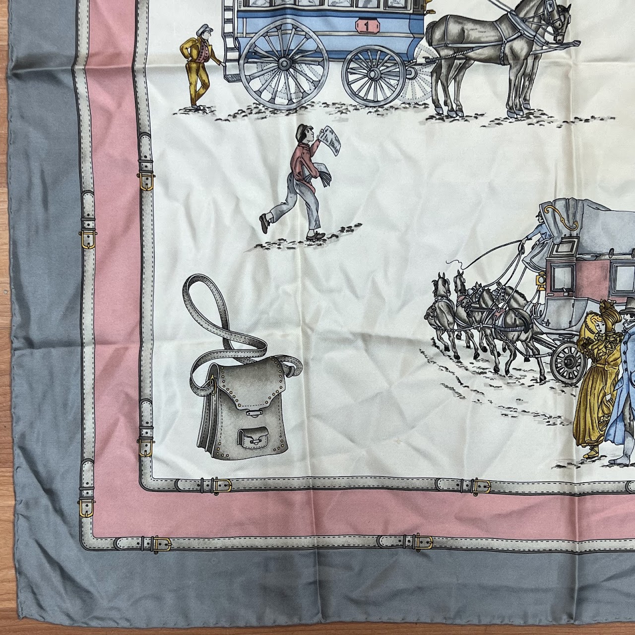 Céline Victorian Stagecoach Vintage Silk Scarf