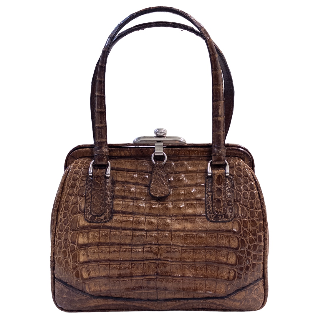 Jaguar Brand Vintage Alligator Frame Bag