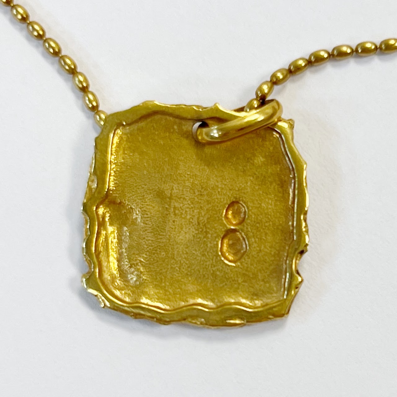 18K Gold Necklace with Three Pendants