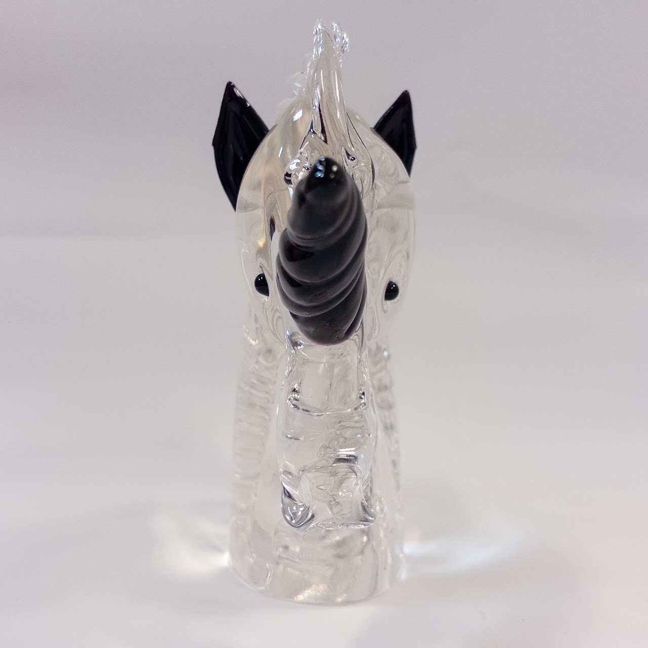 Archimede Seguso Murano Art Glass Unicorn Head